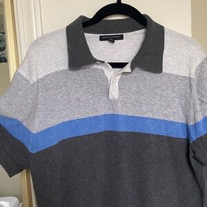 Banana Republic Men's Polo in Gray and Blue